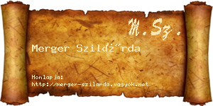 Merger Szilárda névjegykártya
